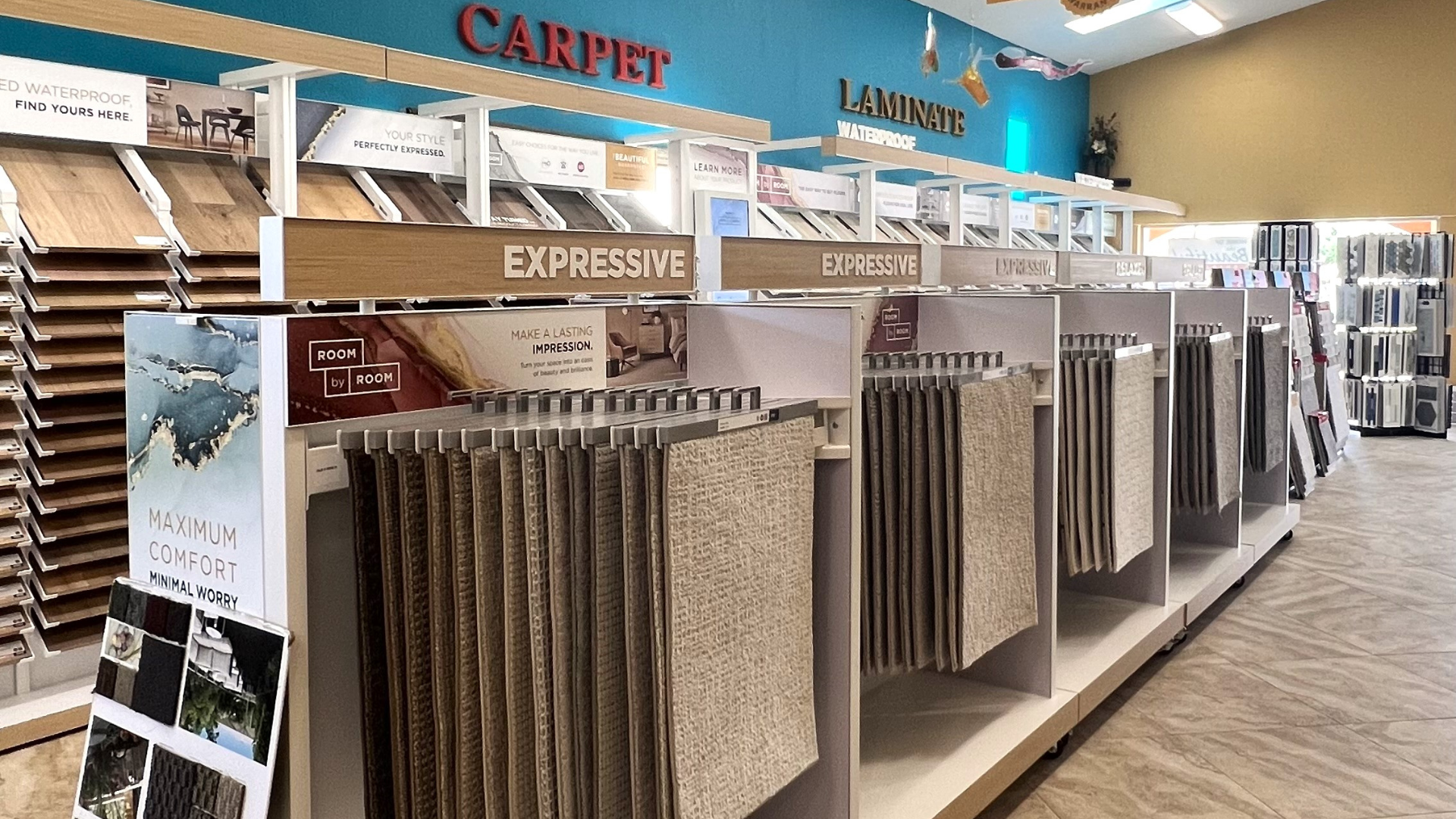 Tile and Carpet World carpet display